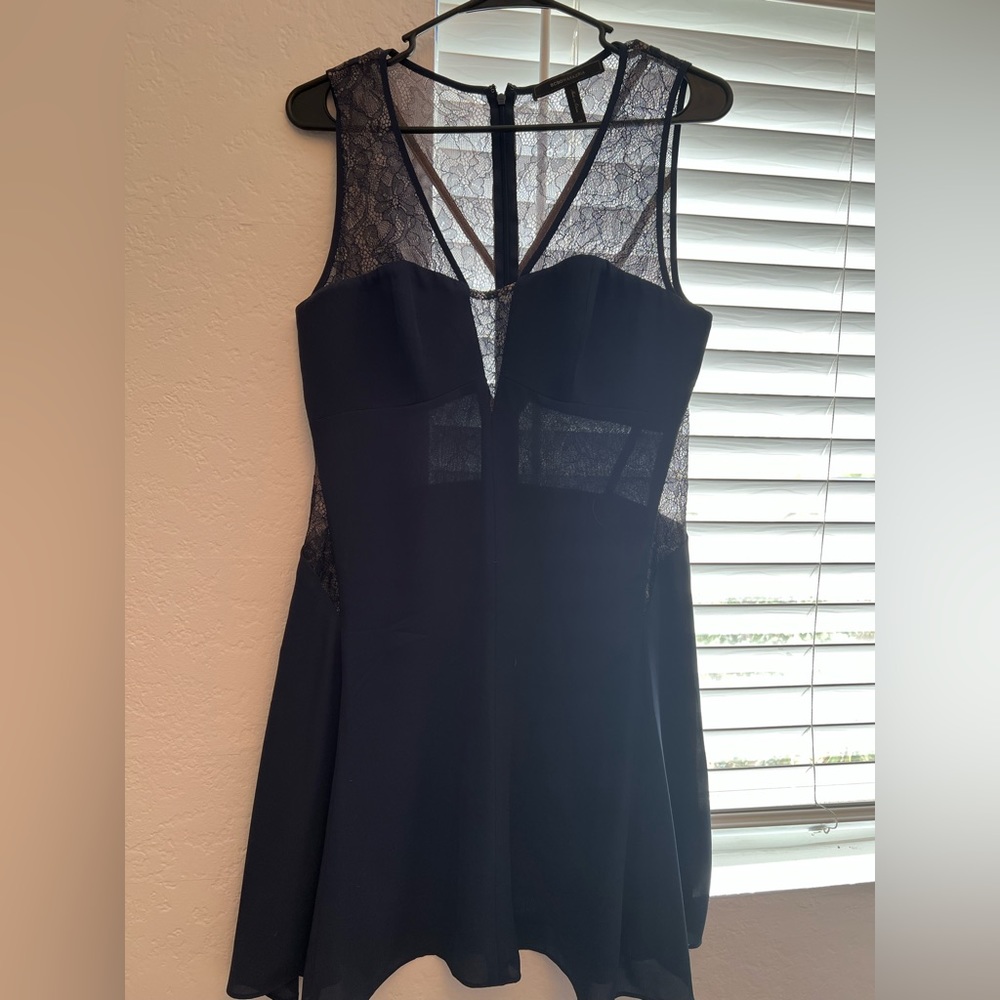 BCBG Navy Blue Mini Dress - Size 8